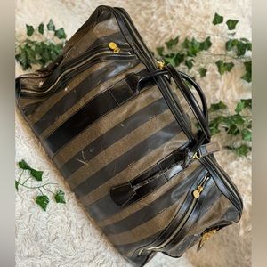 RARE FENDI PECAN VINYL  DUFFLE 55